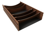 Rev-A-Shelf Craftsman Collection Solid Walnut Adjustable Deep Drawer Divider Insert w/ Black Accents for 33"-36" Base Cabinet Drawers - 4WDIVCC-WN-36MB-1