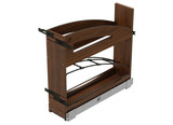 Rev-A-Shelf Craftsman Collection Solid Walnut Base Cabinet Pullout w/ Tray Divider/Foil Wrap Holder, Black Accents and BLUM Soft-Close Slides for 9" Base Cabinets - 447CC-BCSC-WN-5MB