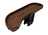 Rev-A-Shelf Craftsman Collection Solid Walnut Single-Tier Girasolo w/ Soft-Close and Black Accents for 12" Left Opening/Blind Right Corner Cabinets - 4871CC-WN-12-LMB