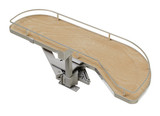 Rev-A-Shelf Maple Single-Tier Girasolo w/ Soft Close and Chrome Accents for 12" Right Opening/Blind Left Corner cabinets - 5871-12-RMP