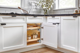 Rev-A-Shelf Maple Two-Tier Classic Girasolo w/ Soft-Close for 15" Left Opening/Blind Right Corner Cabinets - 4WLS87-15-L