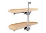 Rev-A-Shelf Maple Two-Tier Classic Girasolo w/ Soft-Close for 18" Left Opening/Blind Right Corner Cabinets - 4WLS87-18-L