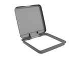Rev-A-Shelf Metallic Silver Polymer Bi-Directional Lid for Rev-A-Shelf® 27 qt. Waste Containers - RV-1024-LID-17-1