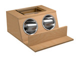 Rev-A-Shelf Natural Maple Drawer Insert w/ Stainless-Steel Bins for 18" Vanity Drawers - 4VDI-18-1