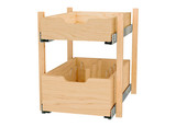 Rev-A-Shelf Natural Maple Pilaster Kit w/ BLUM Soft-Close for 18" Drawer/Door Base (1) Standard and (1) Tall Drawer Box, 19-11/16 x 1-1/8" Uprights - 4PIL20-18SC-2