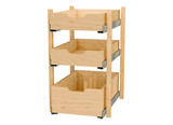 Rev-A-Shelf Natural Maple Pilaster Kit w/ BLUM Soft-Close for 18" Full-Height Base (2) Standard and (1) Tall Drawer Box, 27-1/4 x 1-1/8" Uprights - 4PIL27-18SC-3