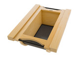 Rev-A-Shelf Natural Maple/Black Produce Basket for 15" Base Cabinets - 4SSB-15-MPMB