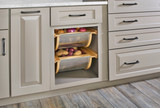 Rev-A-Shelf Natural Maple/Stainless-Steel Produce Basket for 18" Base Cabinets - 4SSB-18-MP
