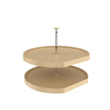 Rev-A-Shelf Polymer D-Shaped 2-Shelf Lazy Susan for Corner Base Cabinets - LD-2262-32-15-1