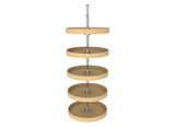 Rev-A-Shelf Polymer Full-Circle 5-Shelf Lazy Susans for Tall Pantry Cabinets - 6065-20-15-52