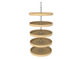 Rev-A-Shelf Polymer Full-Circle 5-Shelf Lazy Susans for Tall Pantry Cabinets - 6065-24-15-52