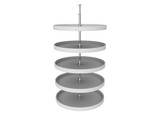 Rev-A-Shelf Polymer Full-Circle 5-Shelf Lazy Susans for Tall Pantry Cabinets - 6065-28-11-52