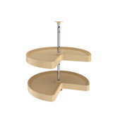Rev-A-Shelf Polymer Kidney-Shaped 2-Shelf Lazy Susan for Corner Base Cabinets - LD-2472-24-15-1