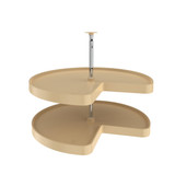 Rev-A-Shelf Polymer Kidney-Shaped 2-Shelf Lazy Susan for Corner Base Cabinets - LD-2472-32-15-1