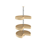 Rev-A-Shelf Polymer Kidney-Shaped 3-Shelf Lazy Susan for 31" H Corner Wall Cabinets - LD-2473-1836-15-1
