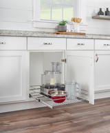 Rev-A-Shelf Single-Tier Bottom Mount Pullout Steel Wire Organizer - 5WB1-1820CR-1