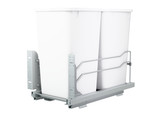 Rev-A-Shelf Steel Bottom Mount Double Pullout Waste Container w/ Soft-Close - 53WC-1527SCDM-211
