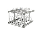 Rev-A-Shelf Two-Tier Steel Wire Pullout Cookware Cabinet Organizer w/ Soft-Close - 5CW2-2122SC-CR
