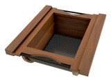 Rev-A-Shelf Walnut/Black Produce Basket for 18" Base Cabinets - 4SSB-18-WNMB