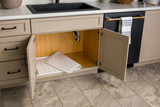 Rev-A-Shelf White Flexible Polymer Trim-to-Fit Drip Tray for 33" - 36" Sink Base Cabinets - SBDTF-3336-11-1