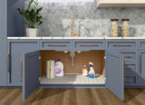 Rev-A-Shelf White Flexible Polymer Trim-to-Fit Drip Tray for 39" - 42" Sink Base Cabinets - SBDTF-3942-11-1
