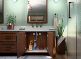 Rev-A-Shelf White Polymer Trim-to-Fit Drip Tray for 21" - 24" Vanity Sink Base Cabinets - SBVDT-2124-11-1