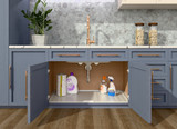 Rev-A-Shelf White Polymer Trim-to-Fit Drip Tray for 39" - 42" Sink Base Cabinets - SBDT-3942-11-1