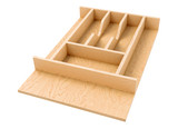 Rev-A-Shelf Wood "Right Fit" Shallow Cutlery Drawer Insert Organizer - 4WCT-18SH-1