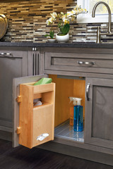 Rev-A-Shelf Wood Door Mount Sink Base Cabinet Plastic Bag Holder - 4SPBD-15