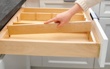 Rev-A-Shelf Wood Shallow Drawer Divider Insert 30" Cabinet - 4WDIV-30SH-1