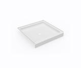Swanstone 36 x 36 Alcove Shower Pan with Center Drain in White - EXSF03636MD.010