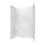 Swanstone 34 x 62 x 96 Metro Subway Tile Glue up Bathtub and Shower Wall Kit in Carrara - EXMTMK963462.221