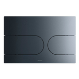 TOTO Wall Mount Dual Flush Round Push Plate - Dual Button, Black - YT970#B