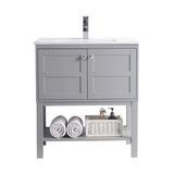Fine Fixtures Brooklyn Vanity & Sink 30" Wide - Matte Gray - OPBR30GR