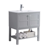 Fine Fixtures Brooklyn Vanity & Sink 30" Wide - Matte Gray - OPBR30GR