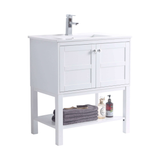 Fine Fixtures Brooklyn Vanity & Sink 30" Wide - Satin White - OPBR30WH