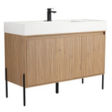 Fine Fixtures Crownpoint Freestanding Vanity Cabinet 48" Wide, Bright Oak - CR48BO