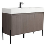 Fine Fixtures Crownpoint Freestanding Vanity Cabinet 48" Wide, Gray Oak - CR48GO