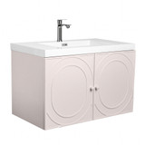 Fine Fixtures French Wall Hung Vanity 32" Wide, Bright Taupe, 2 Doors + 1 Drawer - CU32BT