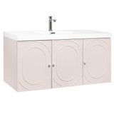 Fine Fixtures French Wall Hung Vanity 42" Wide, Bright Taupe, 3 Doors + 1 Drawer - CU42BT