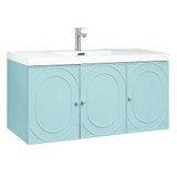 Fine Fixtures French Wall Hung Vanity 42" Wide, Ocean Spray, 3 Doors + 1 Drawer - CU42OS