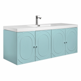 Fine Fixtures French Wall Hung Vanity 52" Wide, Ocean Spray, 4 Doors + 2 Drawer - CU52OS