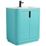 Fine Fixtures Shireplace Vanity 30" Wide, Satin Tiffany Blue - SP30TB