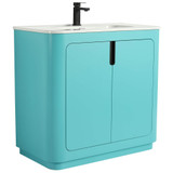 Fine Fixtures Shireplace Vanity Cabinet 36" Wide, Satin Tiffany Blue - SP36TB