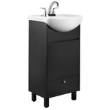 Fine Fixtures Petite Vanity Cabinet 18" x 15", Black - TPE1612BL