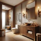 Amba Traditional Model T-2536 8 Bar Hardwired Heated Towel Rack in Brushed Bronze - T-2536BMB