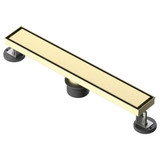 Fine Fixtures 18" Linear Shower Drain | Convertible Design | Satin Brass - DRA18SB