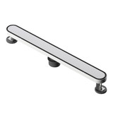 Fine Fixtures 24" Linear Shower Drain | Rounded Convertible Design | Satin Nickel - DRC24SN