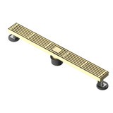 Fine Fixtures 24" Linear Shower Drain | Slotted Design | Satin Brass - DRB24SB