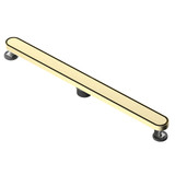 Fine Fixtures 32" Linear Shower Drain | Rounded Convertible Design | Satin Brass - DRC32SB